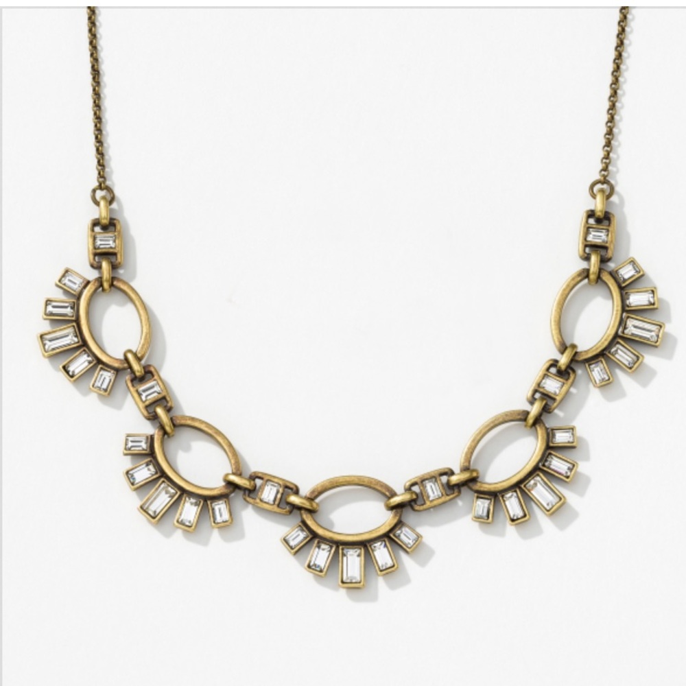 Swarovski Gold-Tone Crystal Baguette Sunburst Necklace